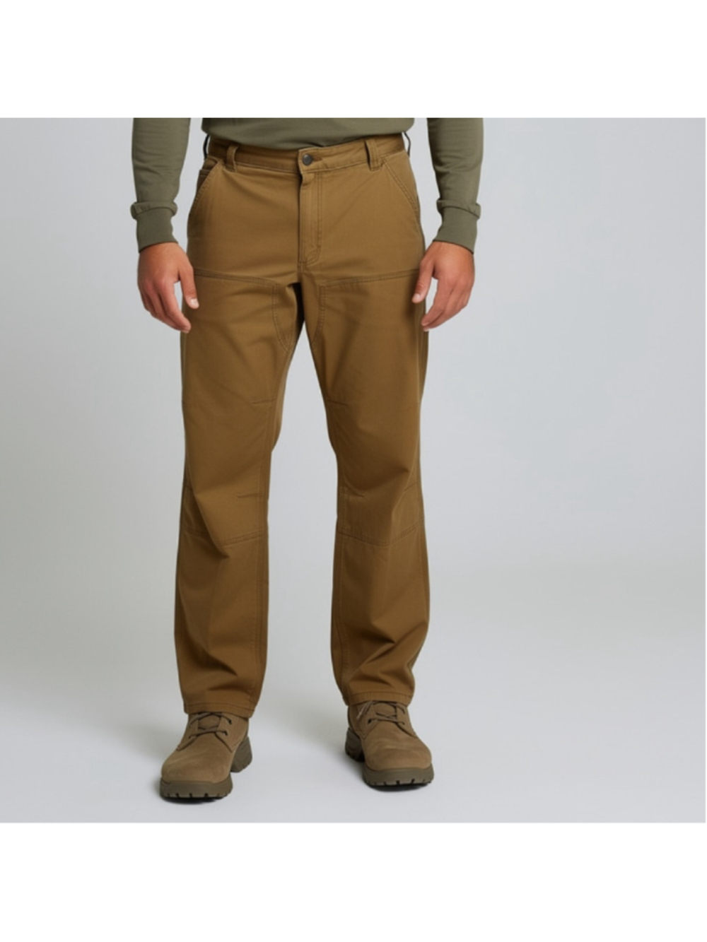 Carhartt Double Knee Work Pants Brown Canvas 35x32 Thrashed Heritage Grunge